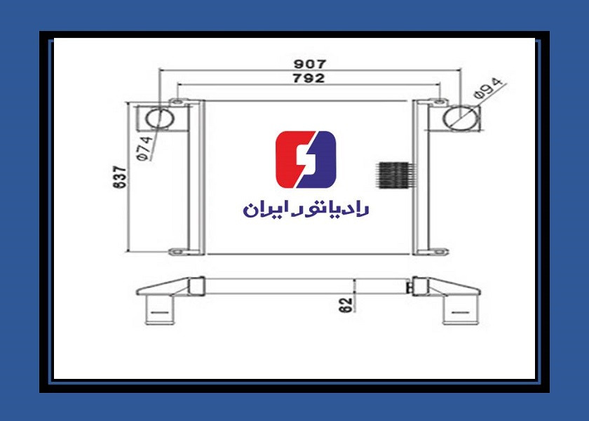 تصویر  رادیاتور اینتر کولر بنز 18 تن