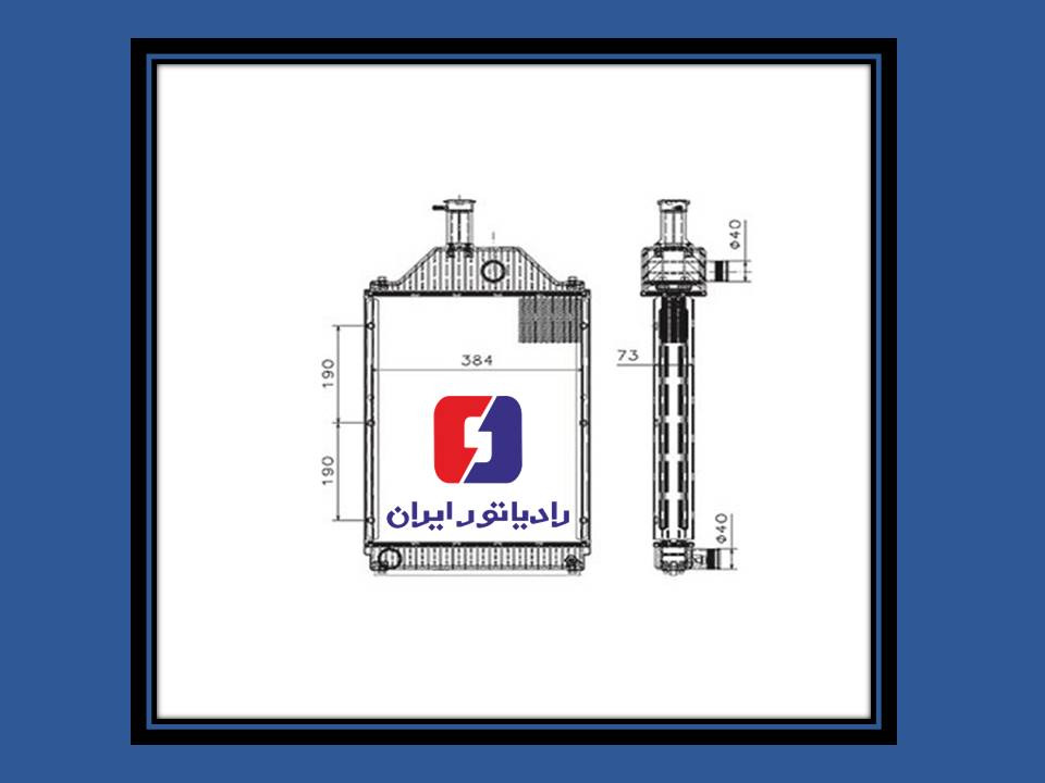 تصویر  رادیاتور تراکتور فرگوسن از جنس مس و برنج