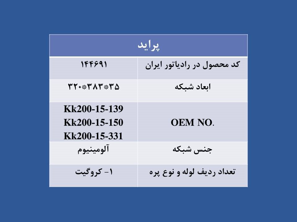 Picture of RADIATOR FOR PRID