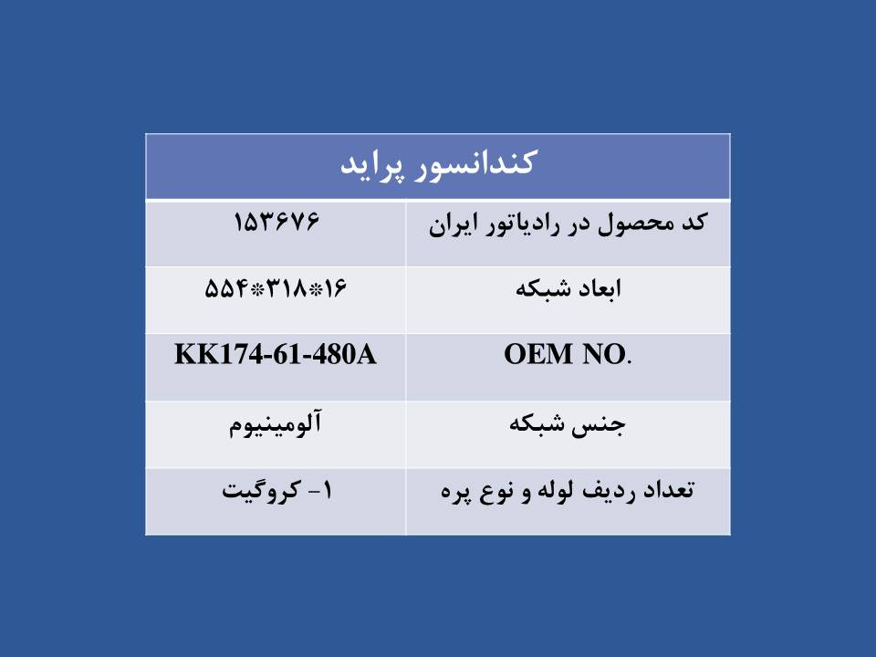 تصویر  کندانسور پراید