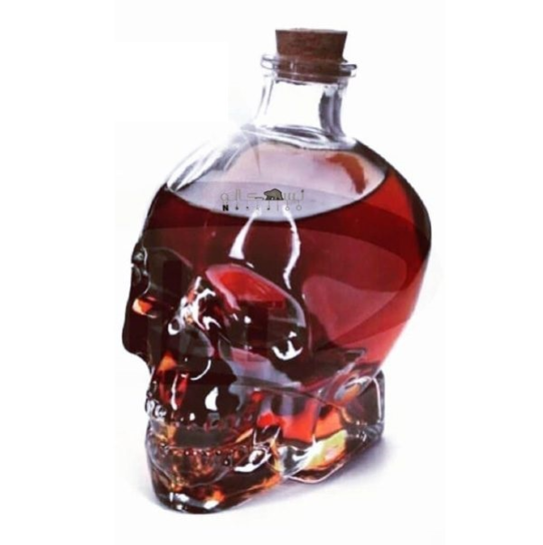 تصویر  بطری طرح جمجمه