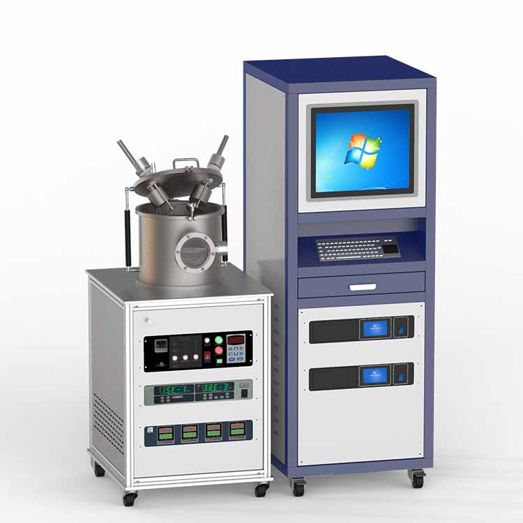 تصویر  500W DC magnetron sputtering coating equipment with Dual-target for preparing metal films