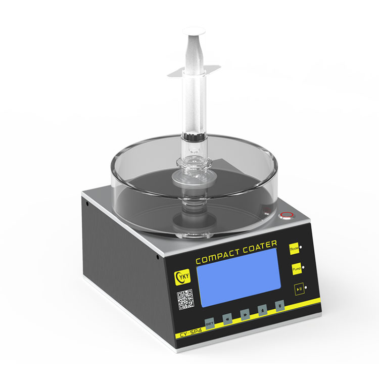 Picture of Small transparent acrylic rotary coating instrument with glue drop hole
