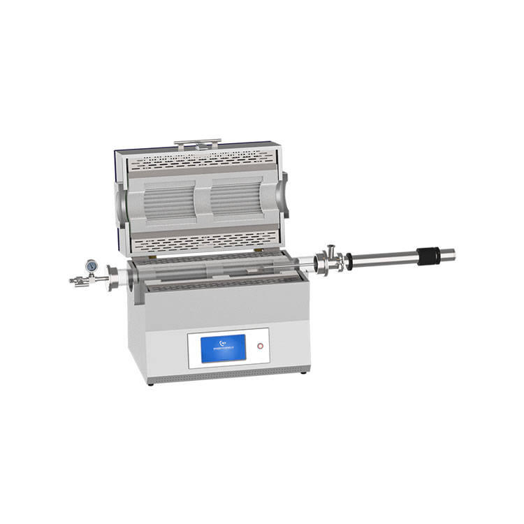 Picture of Double temperature tube furnace with magnetic push rod