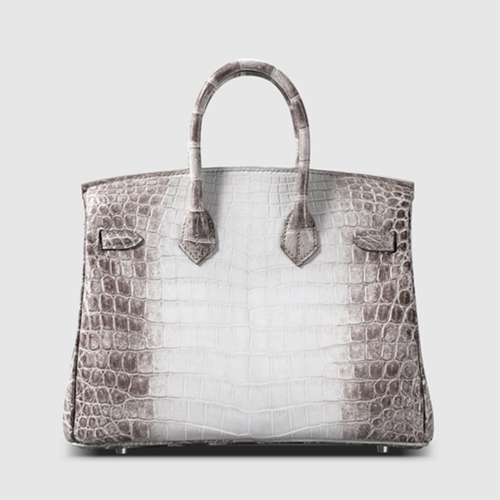 Picture of Gradient Himalayan Platinum Imported Nile Crocodile Leather Women's Handbag 25CM Support Customization