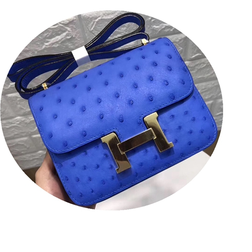 Picture of Ostrich Leather Women's Bag Leather Stewardess Bag Kangkang Fashion Tofu Small Square Bag 18 19 Shoulder Messenger Casual Women's Bag