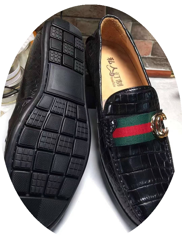 Picture of Korean Version Of The Slip-On Shoes a Pedal Beanie Shoes Crocodile Pattern Sailing Shoes Genuine Leather Shoes Casual Driving Shoes Spring Men's Shoes