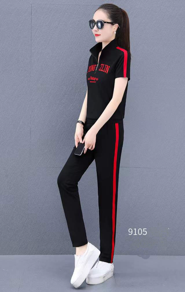 Picture of Monisa sports leisure suit with short sleeves and long trousers