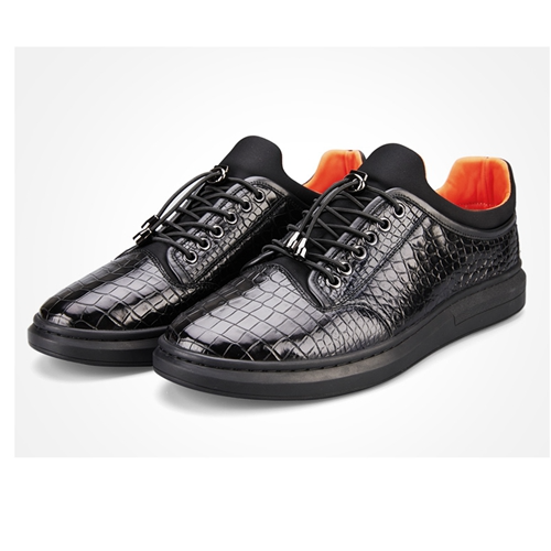 Picture of Crocodile Leather Shoes Men's Genuine Leather High-End Business Casual Men's Formal Wear Korean Casual Trend Breathable Leather Shoes