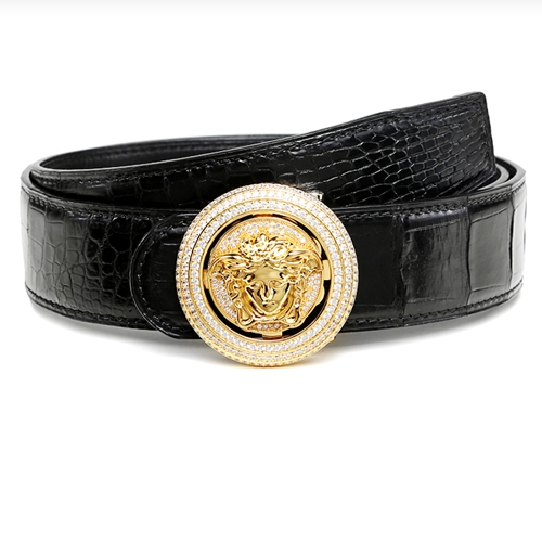 Picture of Collection Of Medusa Men's Belt Glossy Leather Pants Belt Fashion Personality Printing Belt Youth Beauty Head