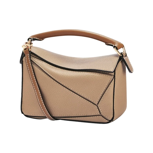 Picture of New geometric bag women's leather hand-held one-shoulder diagonal pillow bag