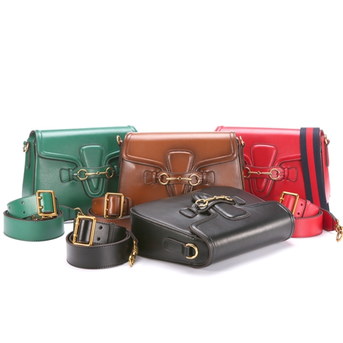 Picture of Horseshoe buckle bag retro cowhide canvas one shoulder diagonal saddle bag genuine leather