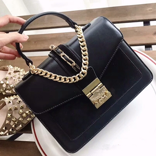Picture of Spring new counter genuine hand-held one-shoulder messenger leather cowhide color matching Bag