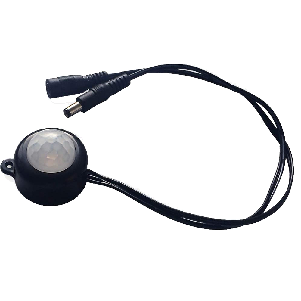 تصویر  DC 5V -24V 5A PIR Motion Activated Body Sensor Switch Mini With USB Interface Cable For LED Strip Roundness with Light Sensor