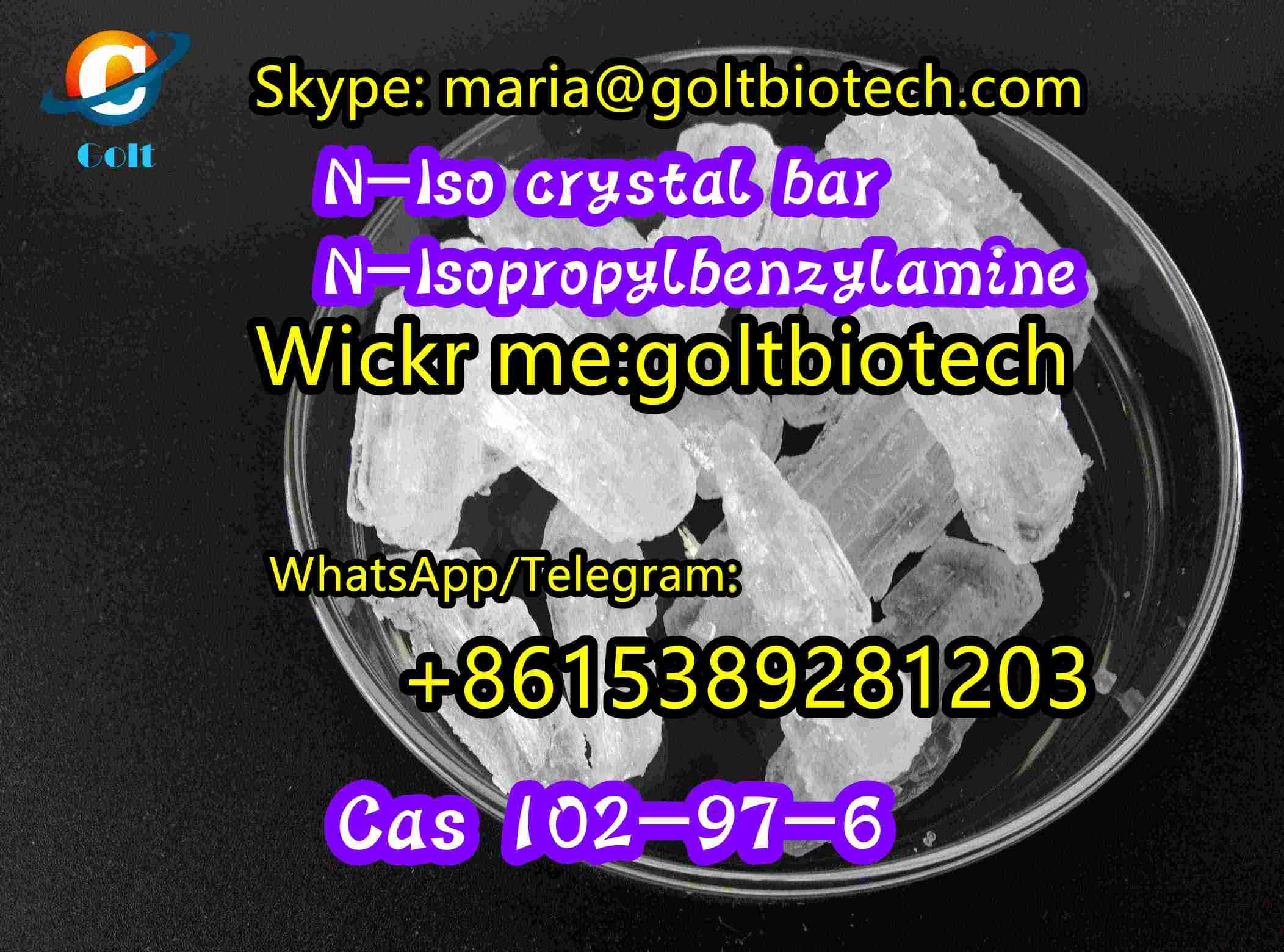 Picture of pass customs 99% Benzylisopropylamine clearly crystal bar CAS 102-97-6 supplier