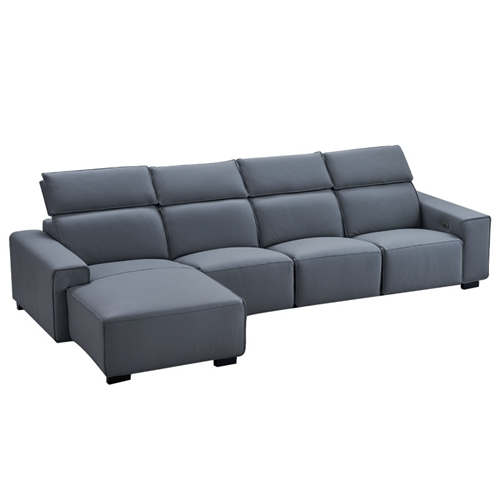 تصویر  مبل هوشمند اتاق نشیمن ایتالیایی مبل برقی چرمی ناپا گوشه چپ و راست مدرن ساده