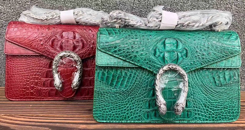 Picture of Crocodile Leather Women's Bag 2022 New Leather Bag Women's Chain Large-Capacity One-Shoulder Messenger Bag