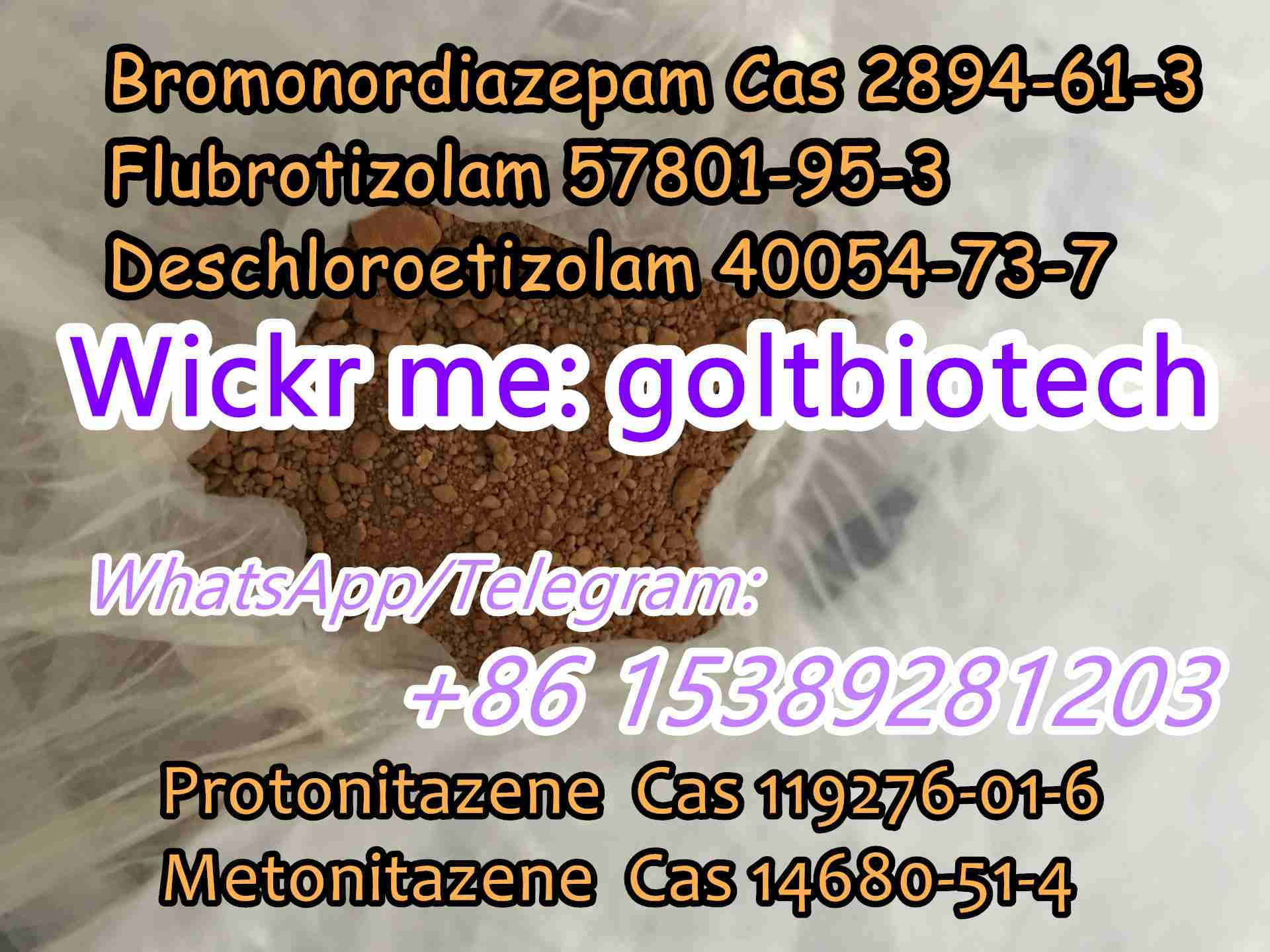 تصویر  Sample available Protonitazene buy Cas 119276-01-6 Metonitazene Cas 14680-51-4 soluble well best price wickr me: goltbiotech
