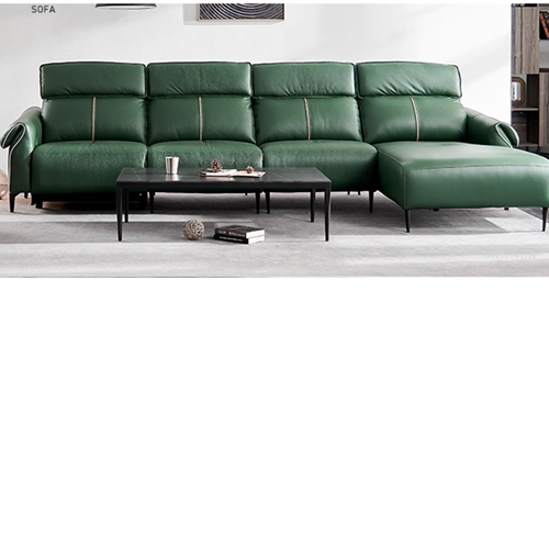 Picture of Minimalist Sofa Head Layer Cowhide Functional Sofa Living Room Intelligent Italian Furniture Corner L-Shaped Combination