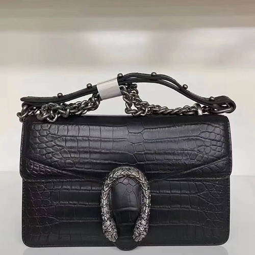 Picture of Luxury Imported Crocodile Leather Women's Bag High-End Genuine Leather Ladies Shoulder Messenger Bag Chain Bag Square Bag Fashion Small Square Bag