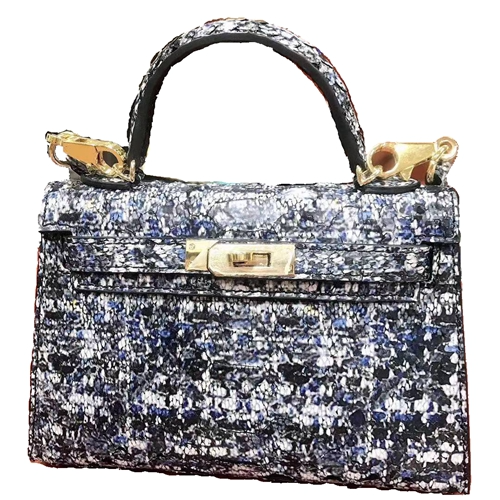 Picture of Himalayan Original White Luxury Natural Python Leather Women's Bag Shoulder Bag Diagonal Bag