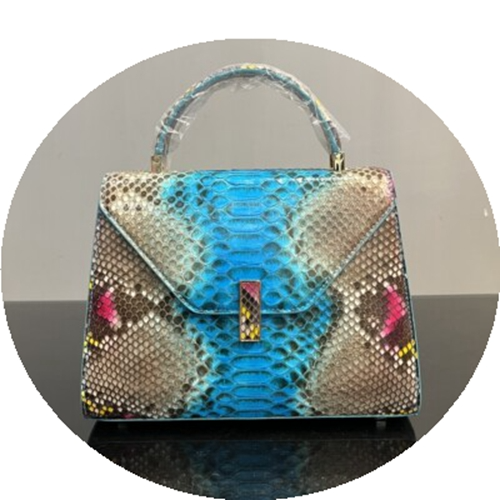 Picture of New Imported Python Leather 26cm Portable One-Shoulder Messenger Bag Fashion Trend Casual All-Match High-End