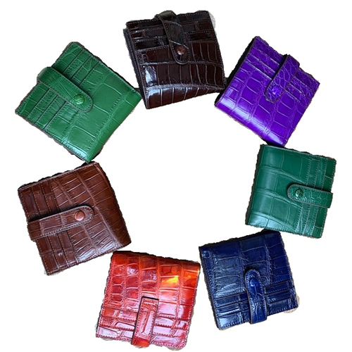 Picture of Real Crocodile Leather Wallet Short Leather Multi-Card Card Holder New Leather Wallet Buckle Wallet Unisex