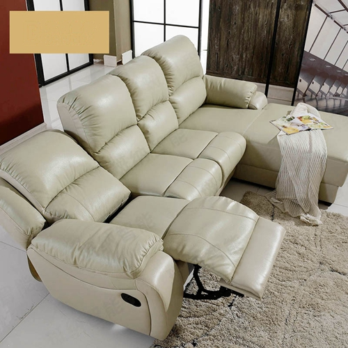 Picture of Space Leather Sofa Cabin Simple Sofa Living Room Multifunctional Size Apartment Comfortable Sofa Leather Art Corner Sofa