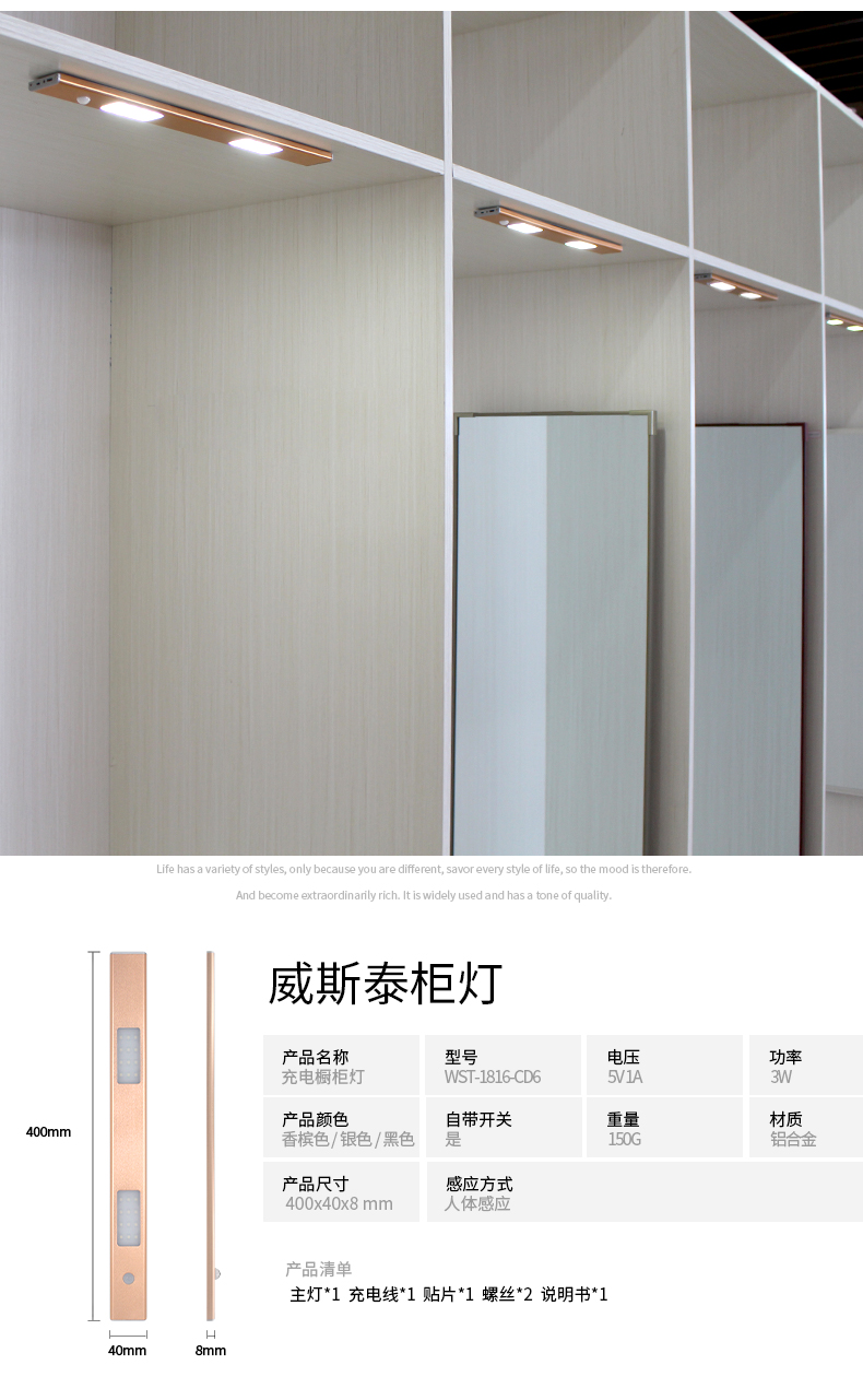 Picture of Rechargeable LED rectangle light