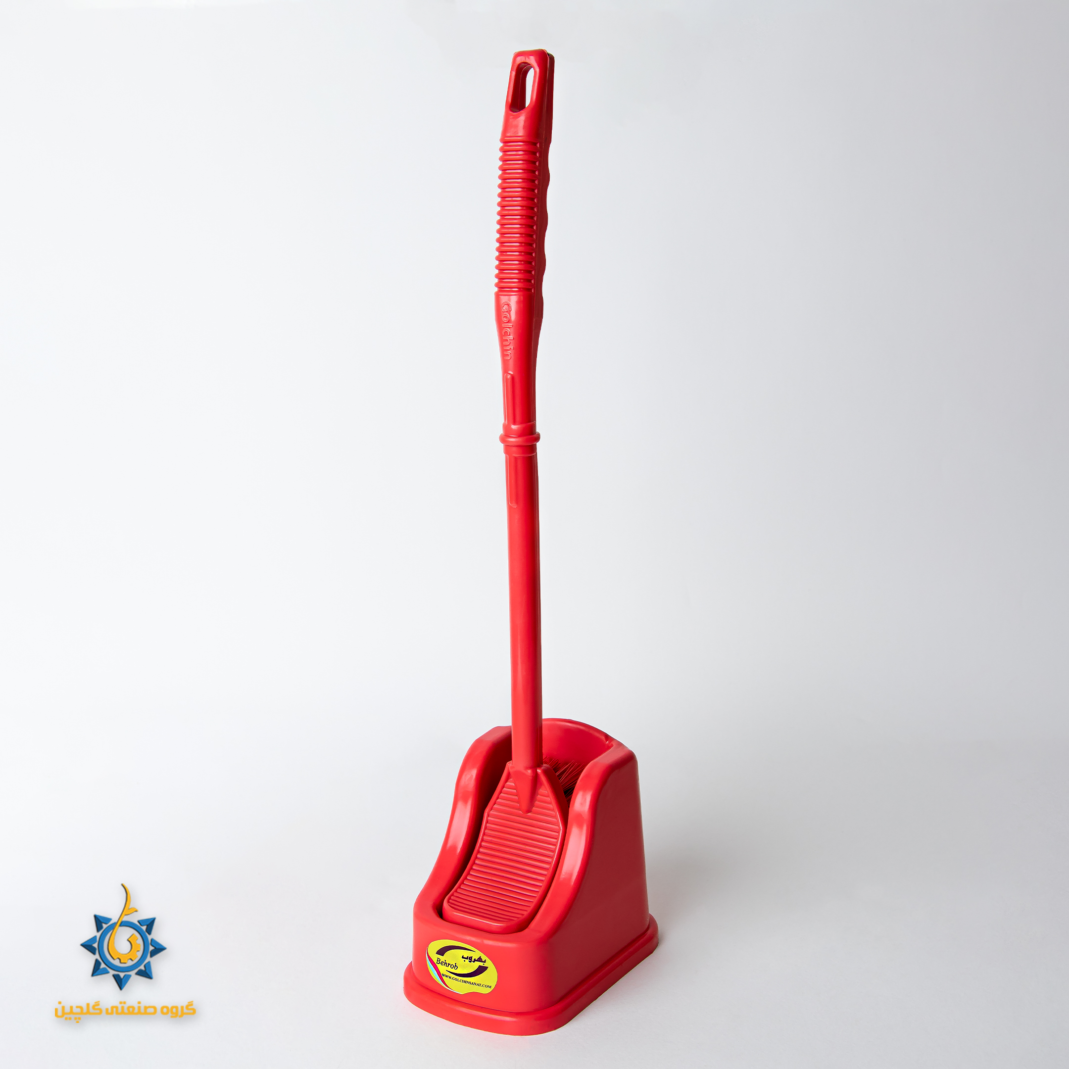 تصویر  برس توالت شوی گلچین با پایه بهروب