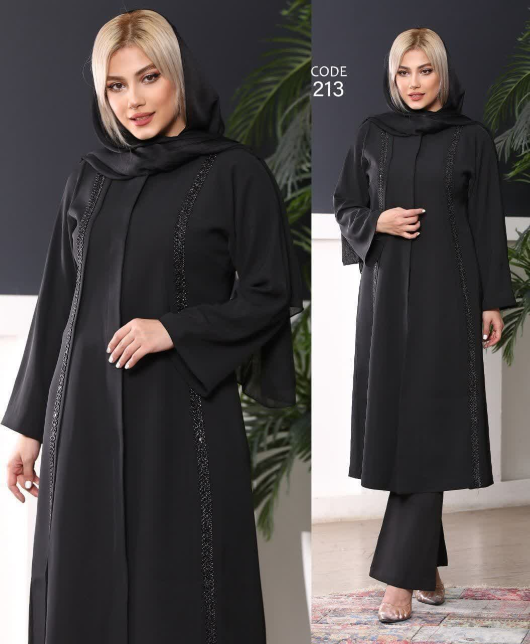 تصویر  مانتو مجلسی ترک لندکد213