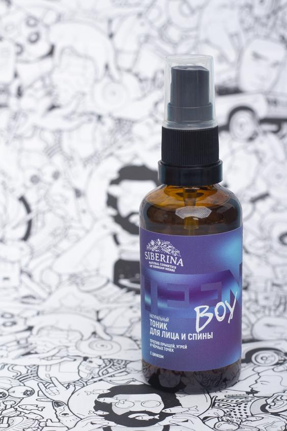 Picture of Face and back tonic against acne, pimples and blackheads with zinc