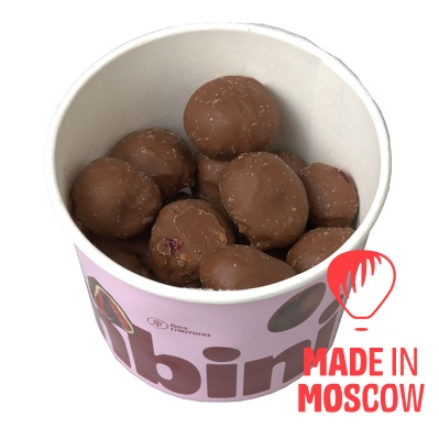 تصویر  تمشک‌ منجمد با روکش شکلات سفید و شیری فرامبینی Frambini