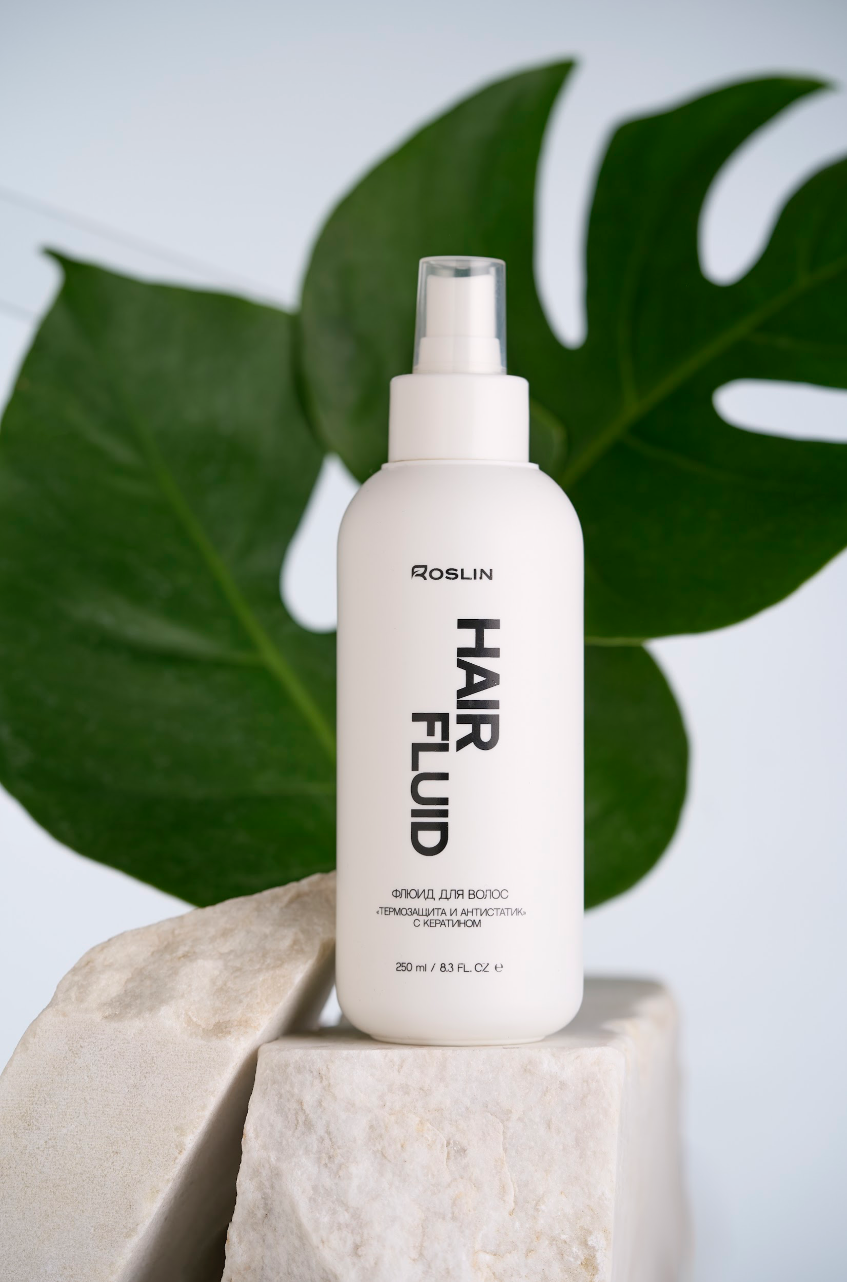 Picture of ROSLIN Hair cream-fluid "Thermal protection and antistatic" with keratin and protein 250 ml