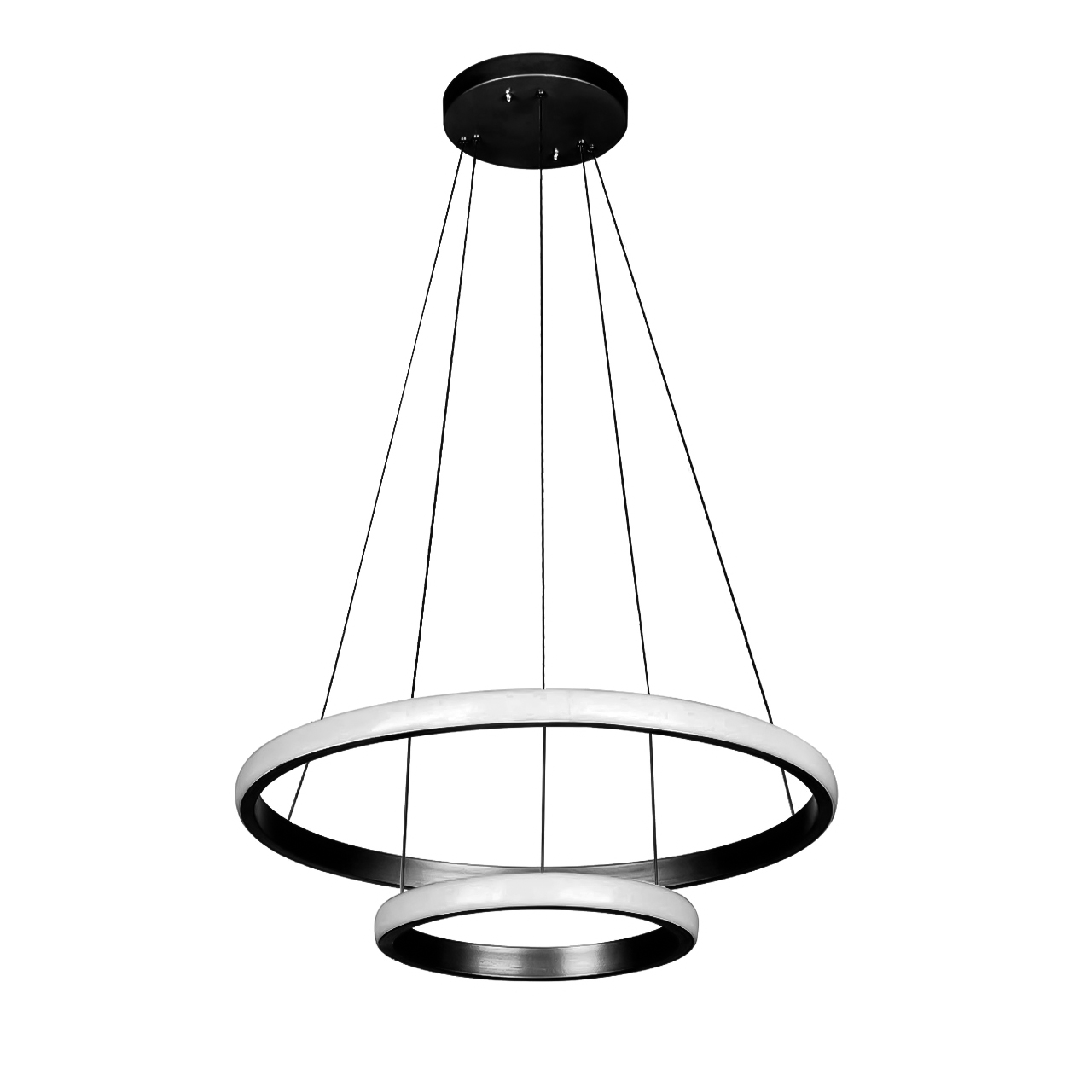 تصویر  لوستر مدرن دو شعله چشمه نور کد L6375