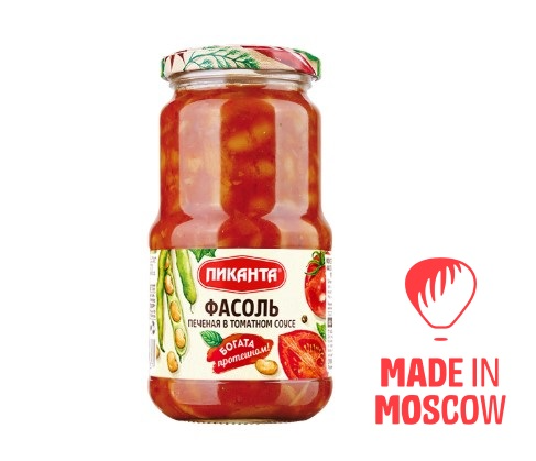 تصویر  کنسرو خوراک لوبیا پخته Pikanta