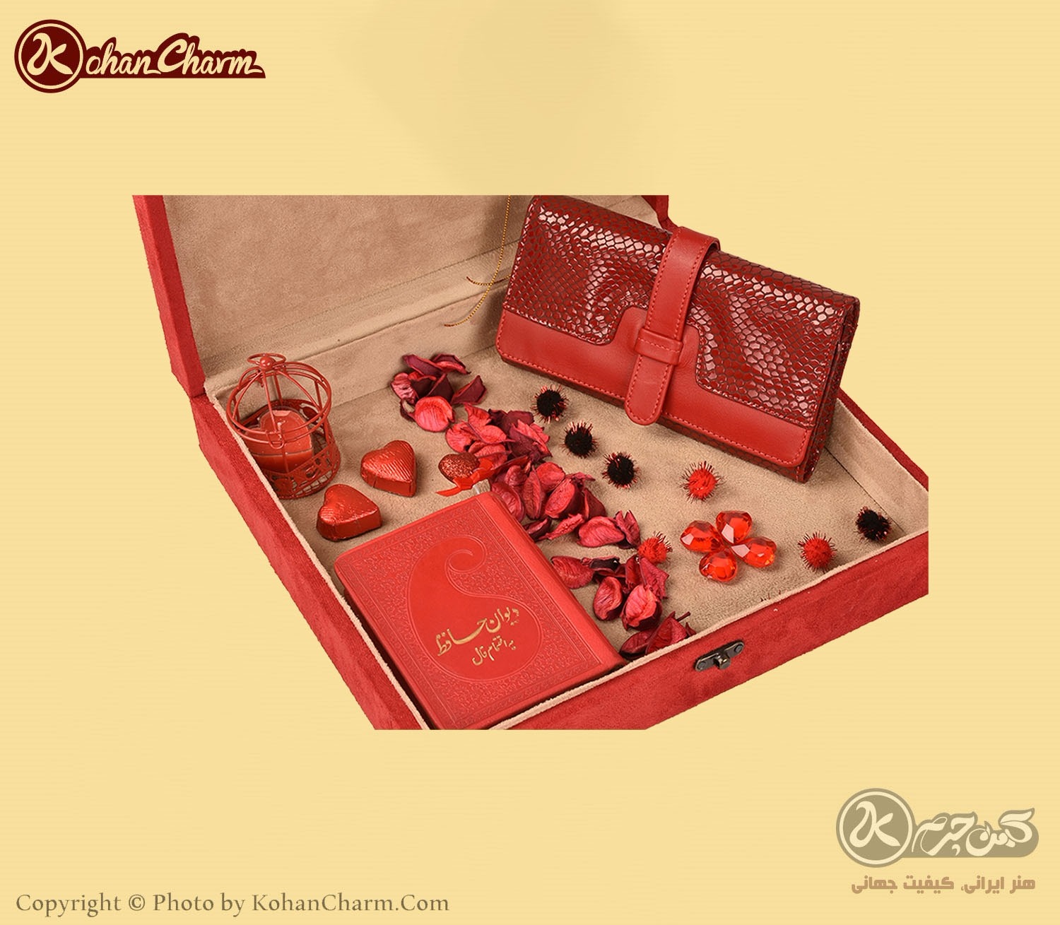 تصویر  ست هدیه  زنانه و دخترانه کهن چرم مدل MK121-2