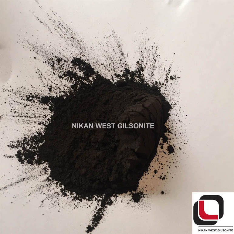 تصویر  گرانوله گیلسونایت با قطر 30 - 40 مش و خاکستر بین 0 تا 25 درصد