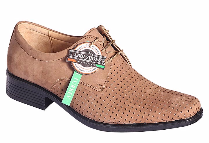 تصویر  کفش مردانه خورشیدی سوراخ دار نبوک بندی