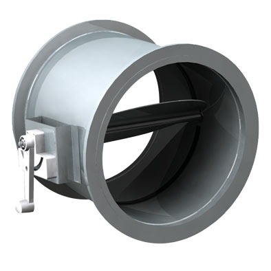 تصویر  دمپر کانال دستی چهارگوش موازی پره دوبل