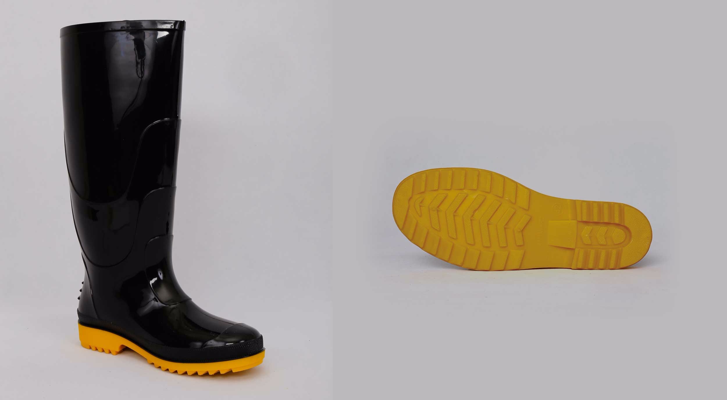 تصویر  چکمه مردانه و زنانه مشکی مواد: کهنه – نو