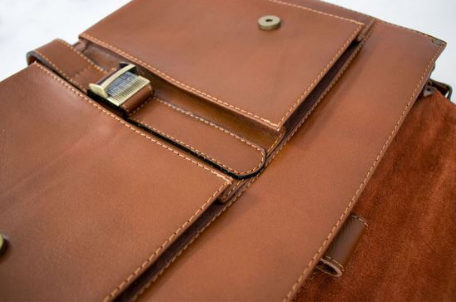 تصویر  کیف اداری چرم طبیعی دو طبله
