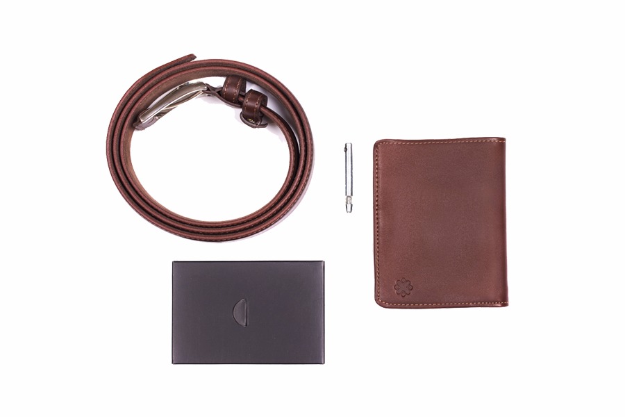 تصویر  ست چرم مردانه LS2 قهوه ای